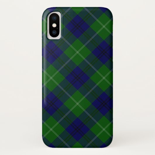 Oliphant tartan blue green plaid Case-Mate iPhone case (Achterkant)