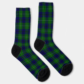 Oliphant tartan blue green plaid sokken (Rechts)