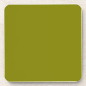 Olive 808000 Solid Color Design Bier Onderzetter (Voorkant)