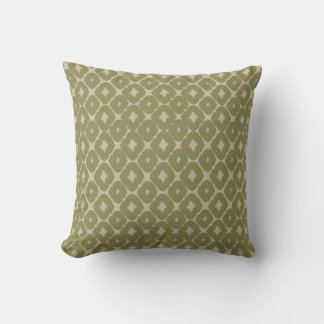 Olive and cream Boho Geometric Throw Pillow Kussen