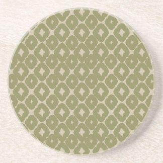 Olive and cream Boho Geometric Throw Pillow Zandsteen Onderzetter