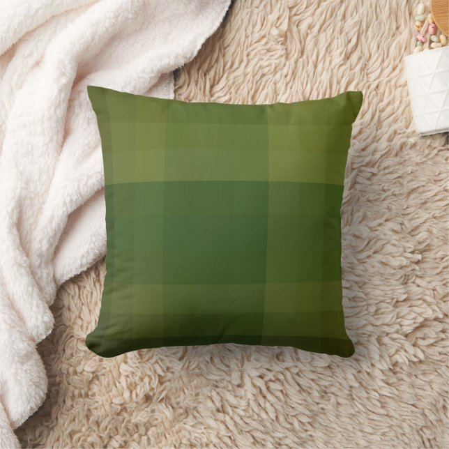 Olive Army Green carreau Coussin Décoratif (Couverture)