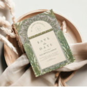 Olive Art Nouveau bruiloft Save The Date