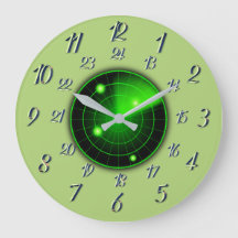 Olive avec Radar Militaire Heure Grande Horloge Gr