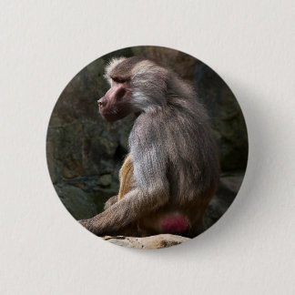 Olive Baboon Ronde Button 5,7 Cm
