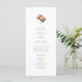 Olive & Blanc | Programme de mariage chic floral r (Debout devant)