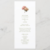 Olive & Blanc | Programme de mariage chic floral r (Devant)