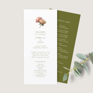 Olive & Blanc Programme de mariage chic floral r
