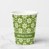 Olive Blossom Repeat Papieren Bekers (Achterkant)