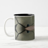 Olive Blue Brown uniek design Tweekleurige Koffiemok (Links)