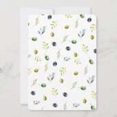 Olive Branch aquarelle enregistrer la carte de dat (Dos)