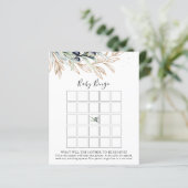 Olive Branch Baby shower Bingo Game Kaart (Staand voorkant)