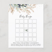 Olive Branch Baby shower Bingo Game Kaart (Voorkant)