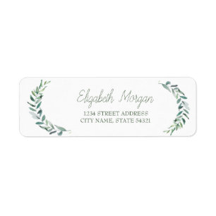 Olive Branch Botanical Adreslabel Etiket