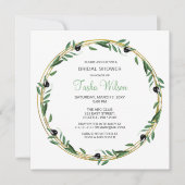 Olive Branch Botanical Bridal Shower Invitation Kaart (Voorkant)