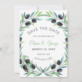Olive Branch Botanical bruiloft, behalve datumkaar Save The Date (Voorkant)