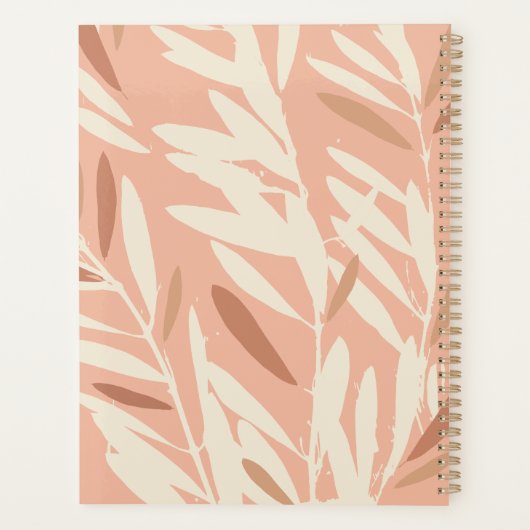 Olive Branch Botanical Roze Boho planner (Achterkant)