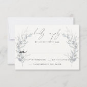 Olive Branch Botanische bruiloft RSVP Response Kaa (Voorkant)