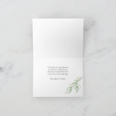 Olive Branch Bruiloft Dank u kaart (Binnen)