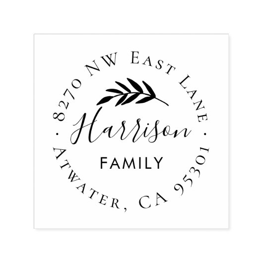 Olive Branch Circle Adres Stempel (Design)