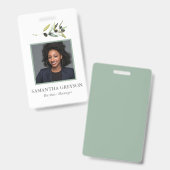 Olive Branch Custom Badges met Foto (Voor- en achterkant)