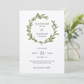 Olive Branch die de datumkaart opslaat Save The Date (Staand voorkant)