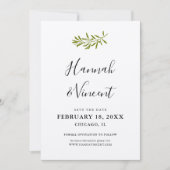 Olive Branch Enregistrer la carte Date (Devant)