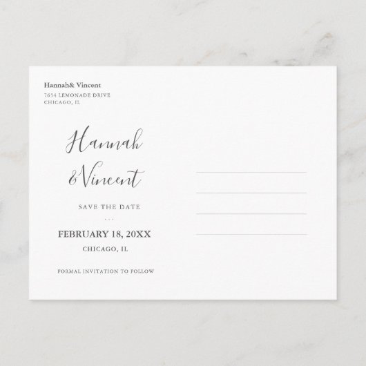 Olive Branch Enregistrer la carte postale Date (Dos)