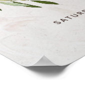 Olive Branch Greenery Gold Wedding Welkomstteken Poster (Hoek)