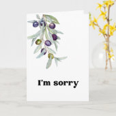 Olive Branch Het spijt me dat ik een bericht heb g Kaart (Gele Bloem)