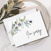 Olive Branch Je suis désolé Carte d'excuses