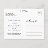 Olive Branch Krans Classy Wedding Save the Date Aankondigingskaart (Achterkant)