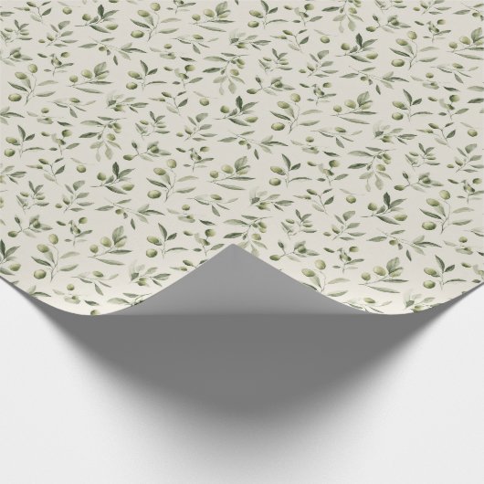 Olive Branch Mediterranean Pattern Cadeaupapier (Hoek)