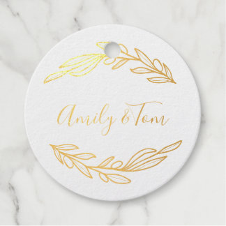 Olive Branch met aangepaste tekstfolie Folie Fa Bedankjes Labels