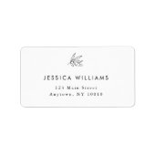 Olive Branch minimalistisch groot retour adres lab Etiket (Voorkant)