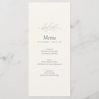 Olive Branch Minimalistische Trouwdinermenu Menu