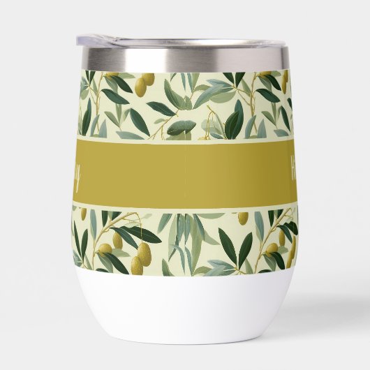 Olive Branch Monogram Name  (Droite)