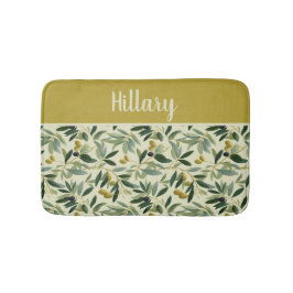 Olive Branch Monogram Name  Badmat
