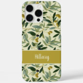 Olive Branch Monogram Name  Case-Mate iPhone Case (Achterkant)