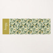 Olive Branch Monogram Name Yogamat (Achterkant (horizontaal))