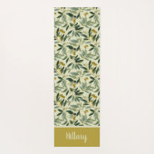Olive Branch Monogram Name Yogamat (Achterkant)
