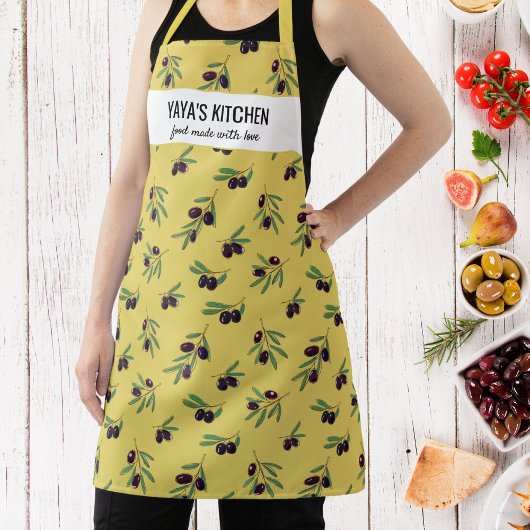 Olive Branch, Restaurant Chef Cook's Custom Name Schort