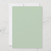 Olive Branch Sage Green Wedding Invitation Kaart (Achterkant)