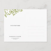 Olive Branch Save the Date Briefkaart (Achterkant)