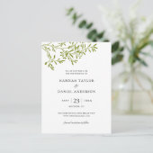 Olive Branch Save the Date Briefkaart (Staand voorkant)