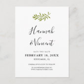 Olive Branch Save the Date Briefkaart (Voorkant)