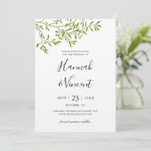 Olive Branch Save the Date kaart (Staand voorkant)