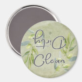 Olive Branch Script Clean Dirty Dishwasmachine Magneet (Voorkant / Achterkant)