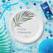 Olive Branch Waterverf Personalized Wedding Papieren Bordje (Feest)