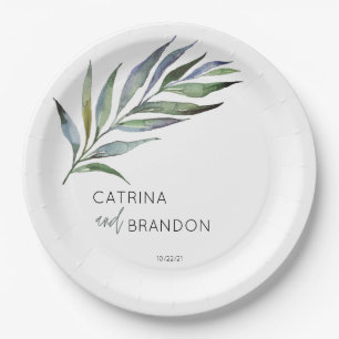 Olive Branch Waterverf Personalized Wedding Papieren Bordje